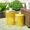 Set of 2 Metal Garden Stool or Planter Stand or Accent Table or Side Table